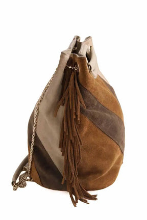 Sac à bandoulière Maje Marron en Daim
