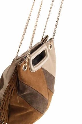 Sac à bandoulière Maje Marron en Daim