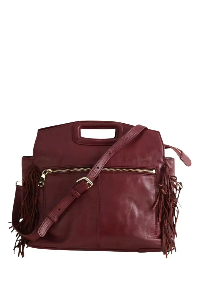 Sac à bandoulière Maje Miss M Bordeaux en Cuir - Seconde Main