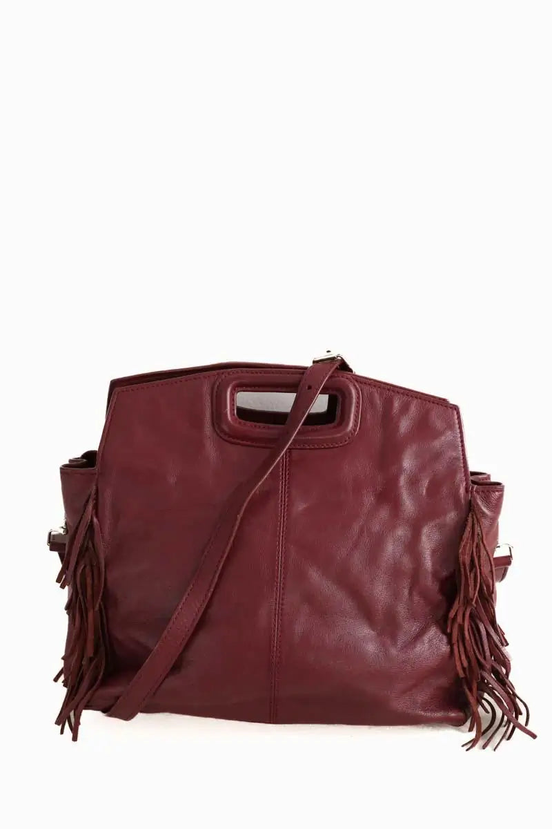 Sac à bandoulière Maje Miss M Bordeaux en Cuir