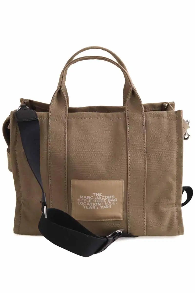 Sac à bandoulière Marc Jacobs The Tag Tote Kaki en Tissu