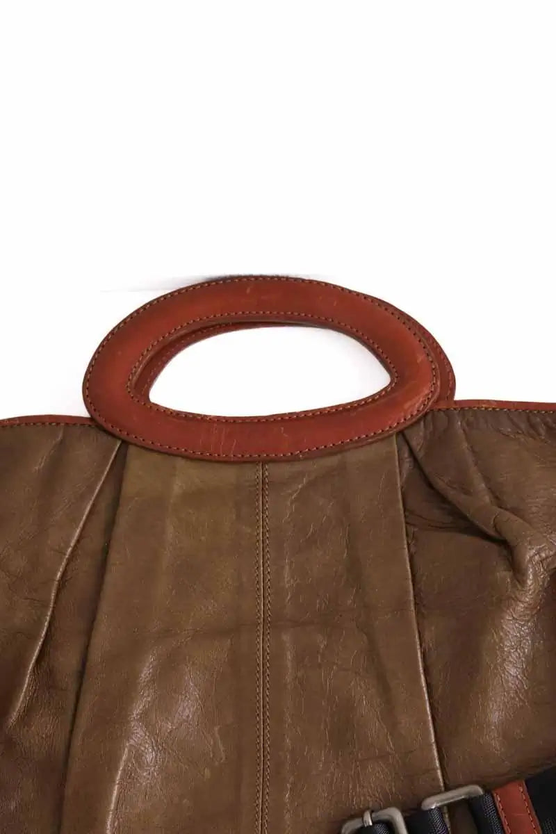 Sac à bandoulière Marni Kaki en Cuir