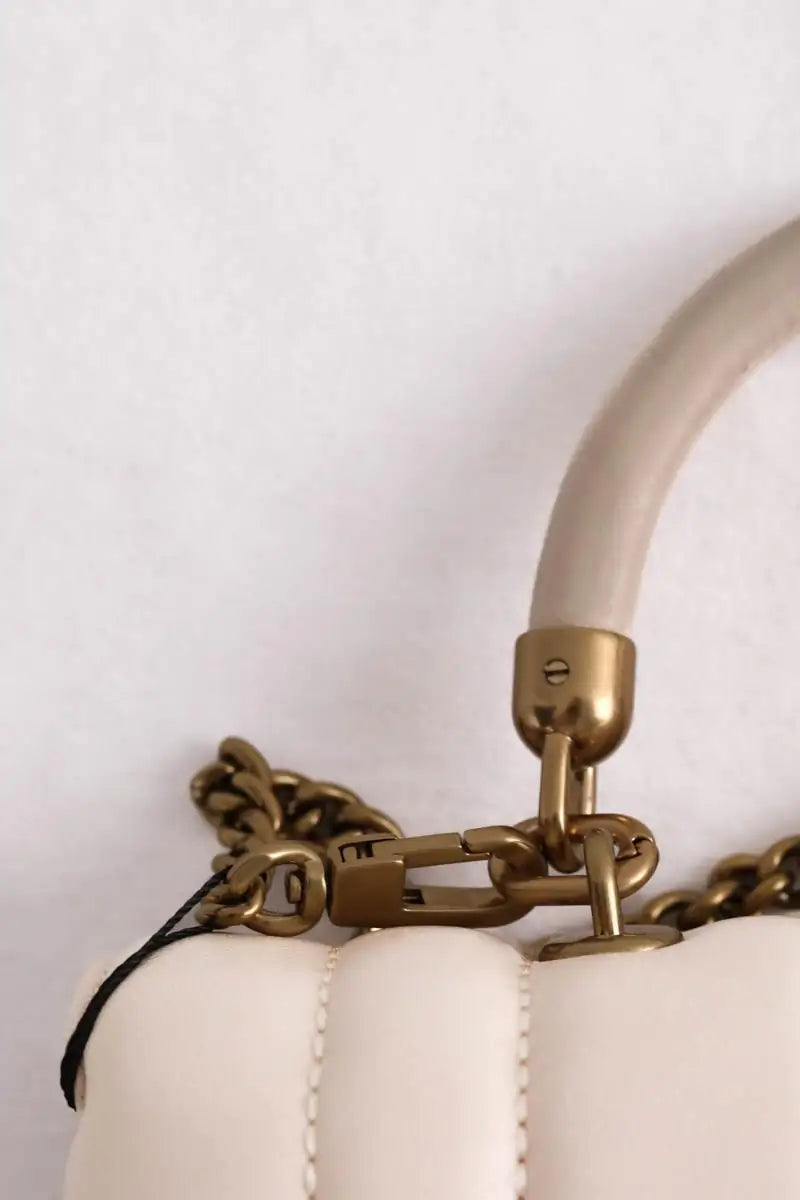 Sac à bandoulière mini Tory Burch Kira Ecru en Cuir