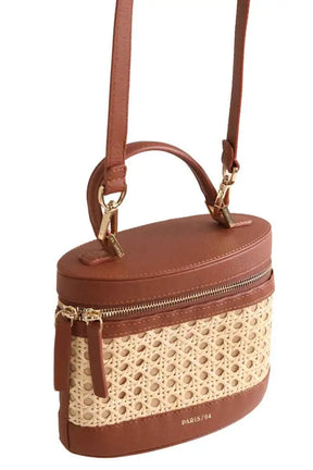 Sac à bandoulière Paris 64 Prismatic Marron en Cuir