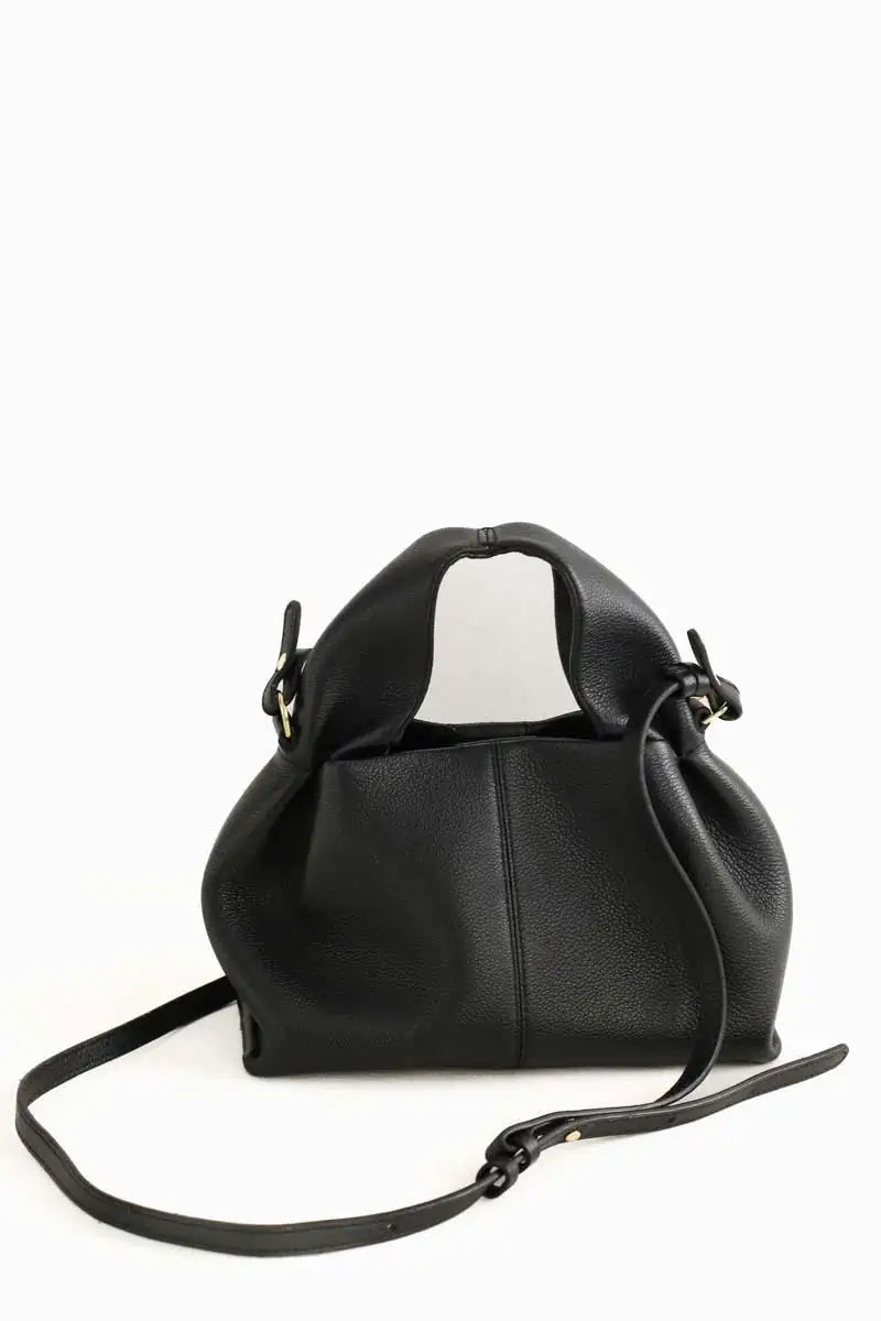 Sac à bandoulière Polène Numéro neuf mini Noir en Cuir