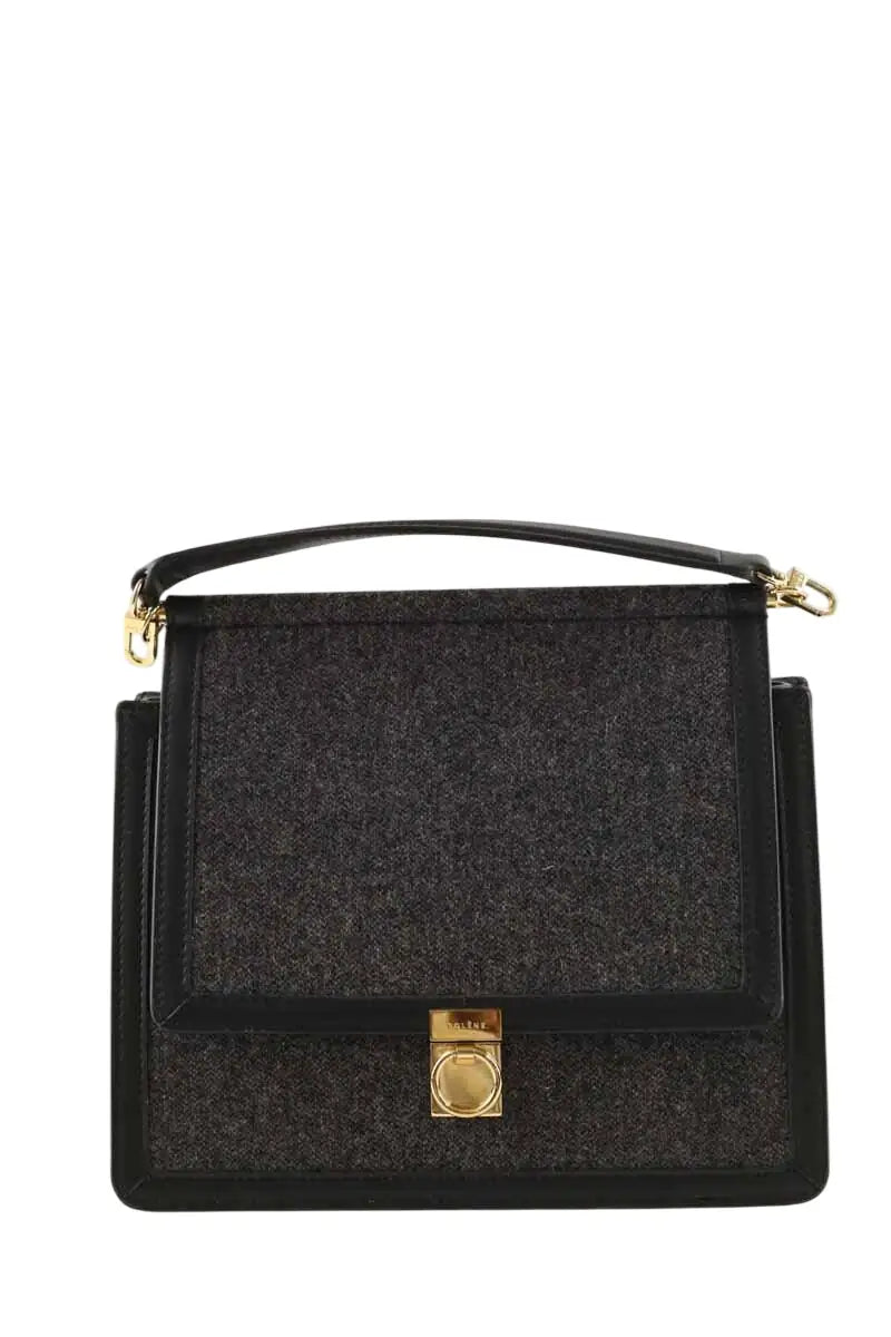 Sac à bandoulière Polène Numero Sept Anthracite en Cuir de veau façon poney - Seconde Main