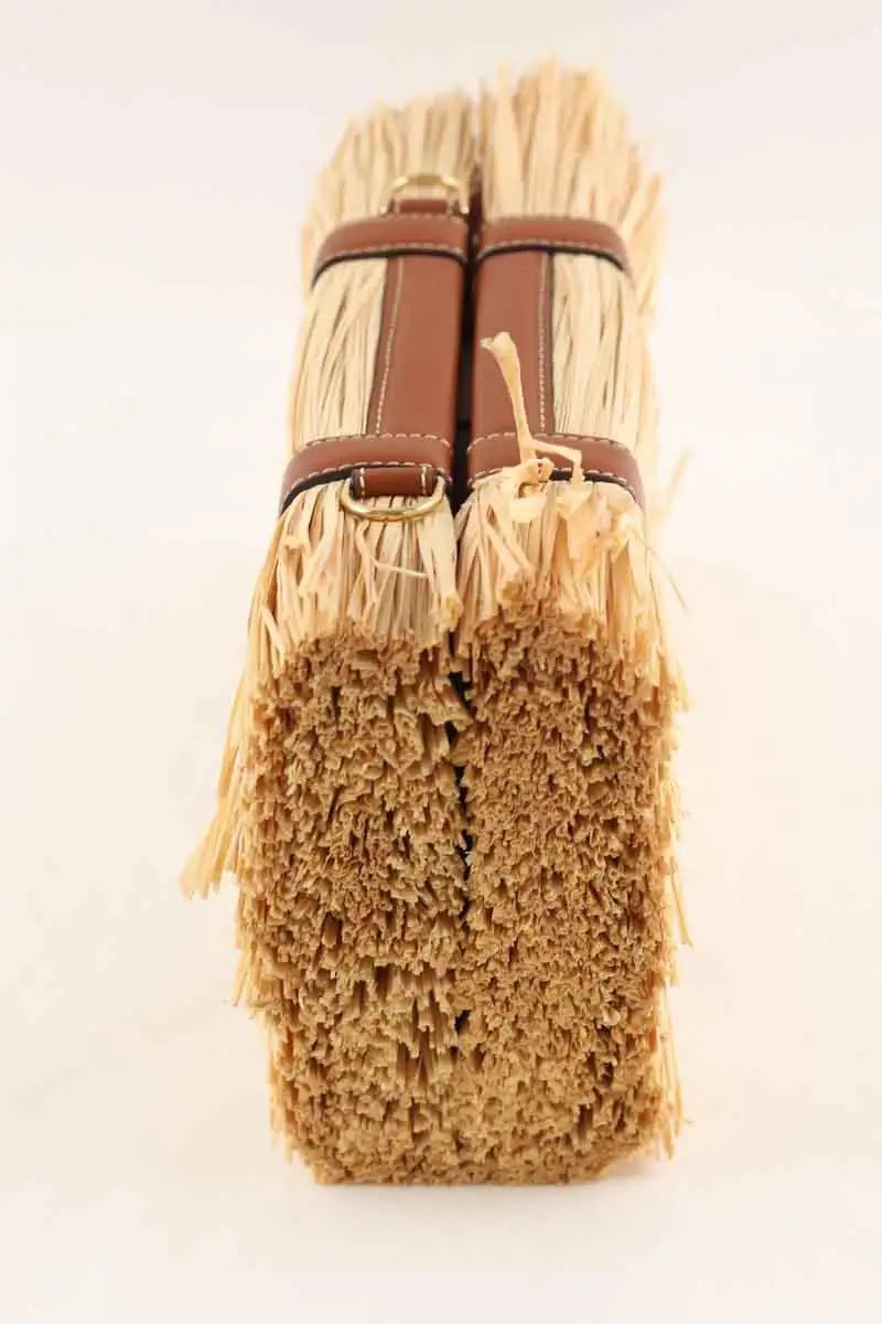 Sac à bandoulière Polène Pai Beige en Osier