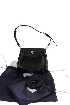 Sac à bandoulière Prada Cleo Noir en Cuir