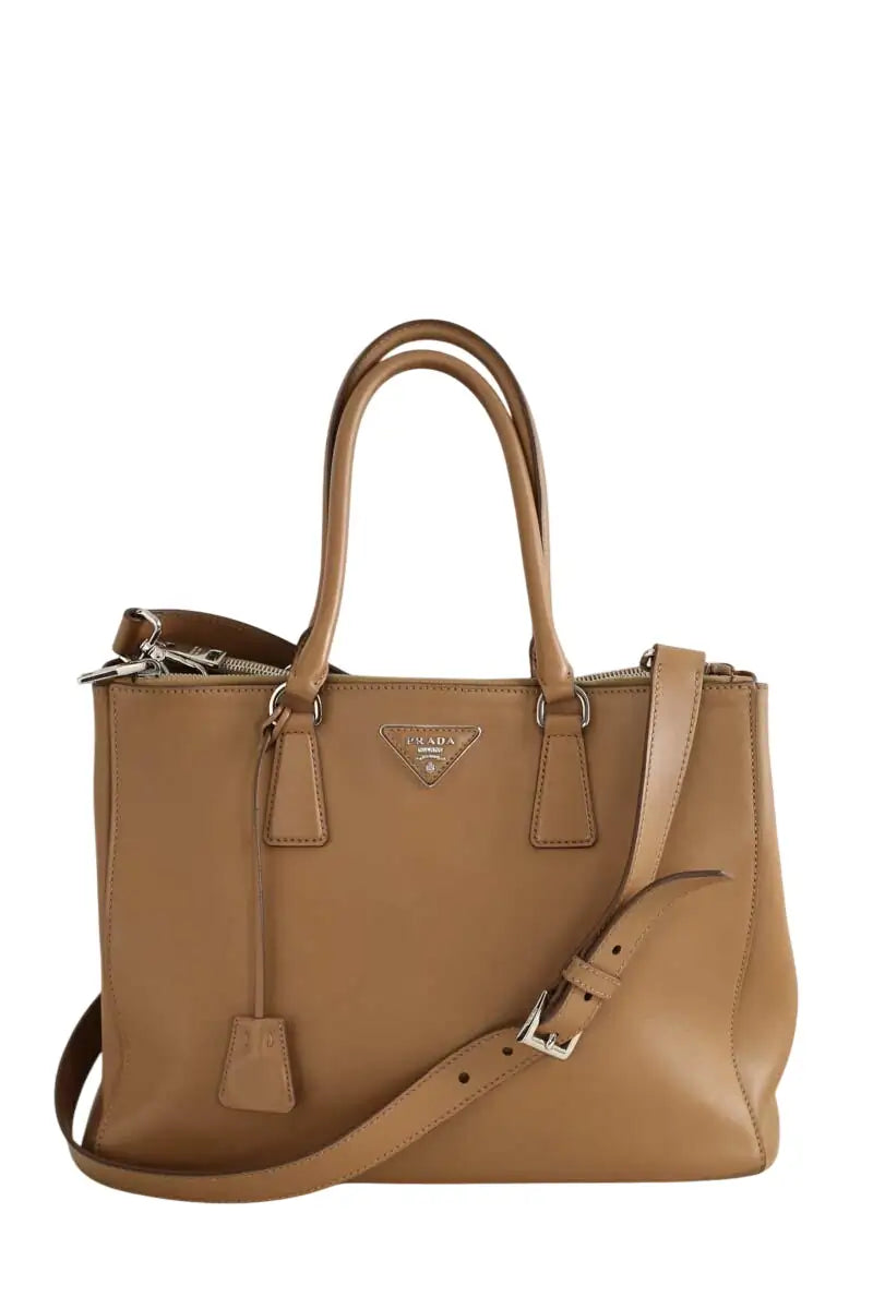 Sac à bandoulière Prada Galleria grand Camel en Cuir - Seconde Main
