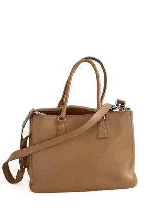 Sac à bandoulière Prada Galleria grand Camel en Cuir