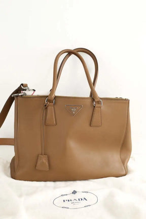 Sac à bandoulière Prada Galleria grand Camel en Cuir