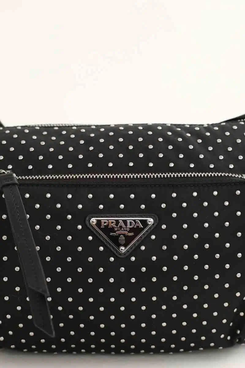 Sac à bandoulière Prada Noir en Tissu