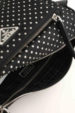 Sac à bandoulière Prada Noir en Tissu