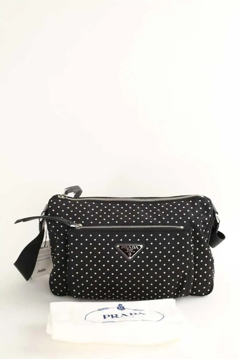 Sac à bandoulière Prada Noir en Tissu