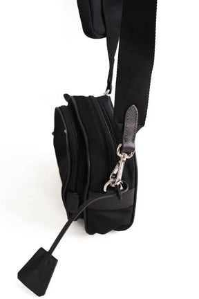 Sac à bandoulière Prada Noir en Tissu