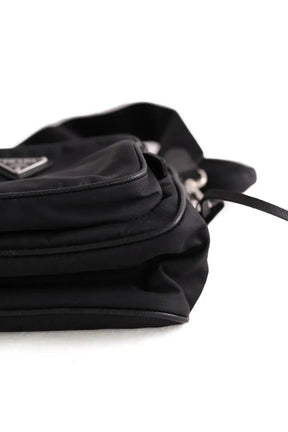 Sac à bandoulière Prada Noir en Tissu