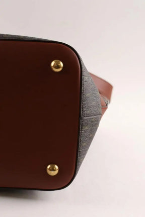 Sac à bandoulière Saint Laurent Sac seau monogramme Marron en Cuir