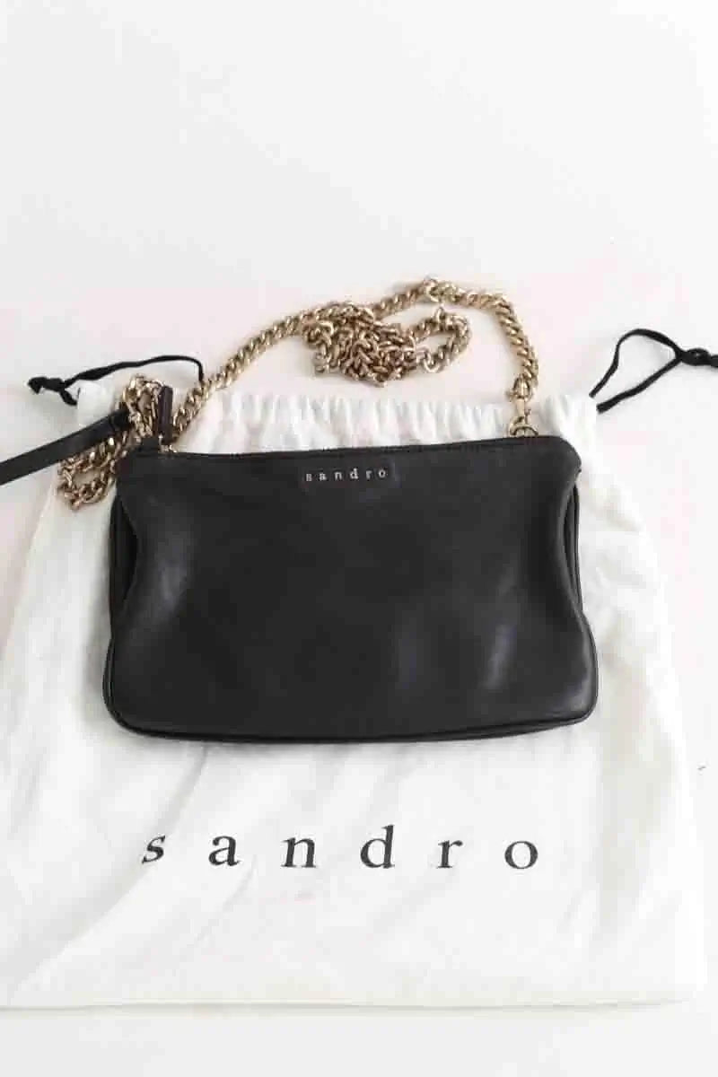 Sac à bandoulière Sandro Noir en Cuir