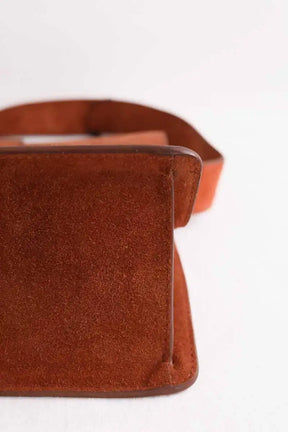 Sac à bandoulière Sessun Thea Marron en Daim