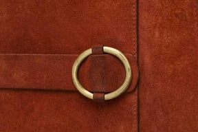 Sac à bandoulière Sessun Thea Marron en Daim