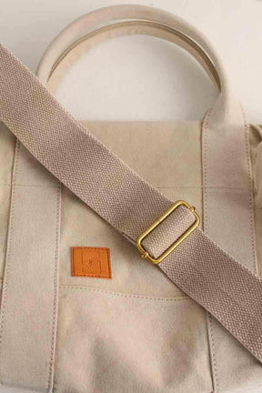 Sac à bandoulière Soeur Beige en Tissu