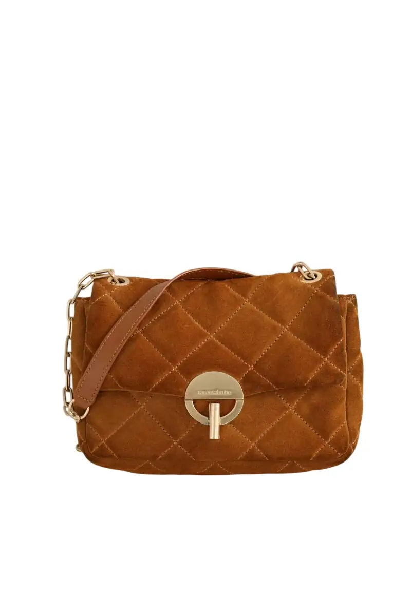 Sac à bandoulière Vanessa Bruno Moon grand Camel en Daim - Seconde Main