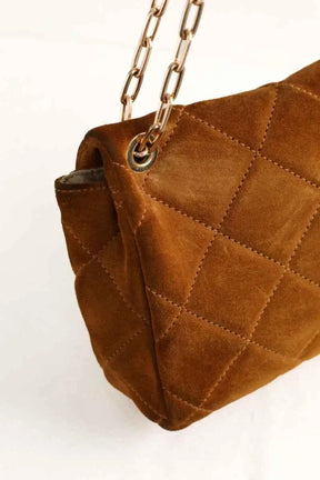 Sac à bandoulière Vanessa Bruno Moon grand Camel en Daim