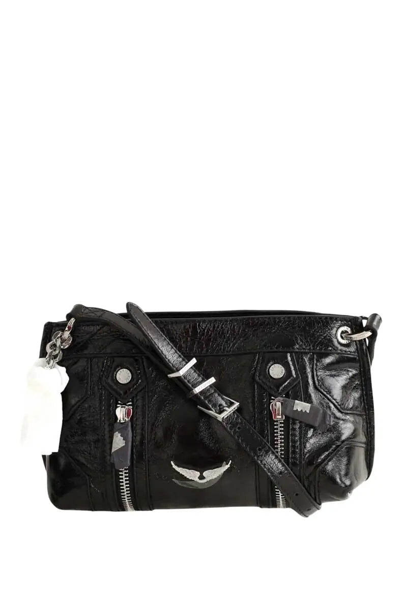 Sac à bandoulière Zadig & Voltaire Sunny Mood Vintage Patent Noir en Cuir - Seconde Main