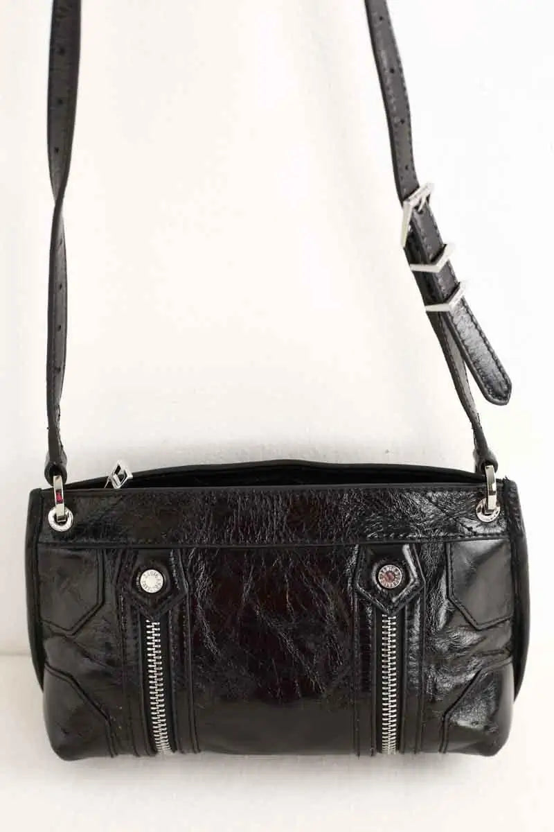 Sac à bandoulière Zadig & Voltaire Sunny Mood Vintage Patent Noir en Cuir