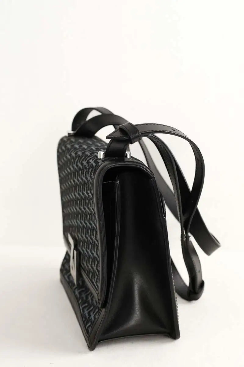 Sac à bandoulière Zadig & Voltaire ZV initiale le city monogram Marine en Cuir