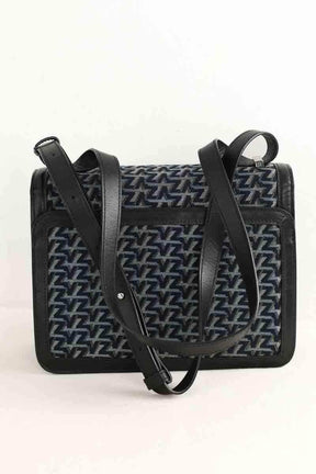 Sac à bandoulière Zadig & Voltaire ZV initiale le city monogram Marine en Cuir
