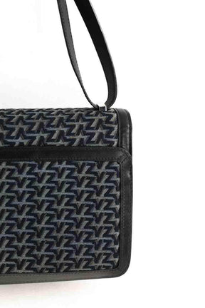 Sac à bandoulière Zadig & Voltaire ZV initiale le city monogram Marine en Cuir