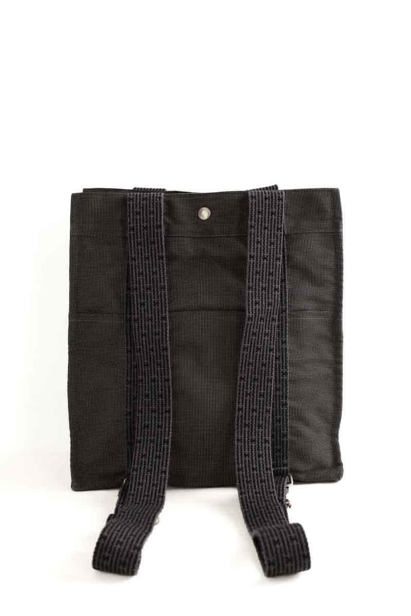 Sac à dos Hermès Herline Back Pack Anthracite en Coton