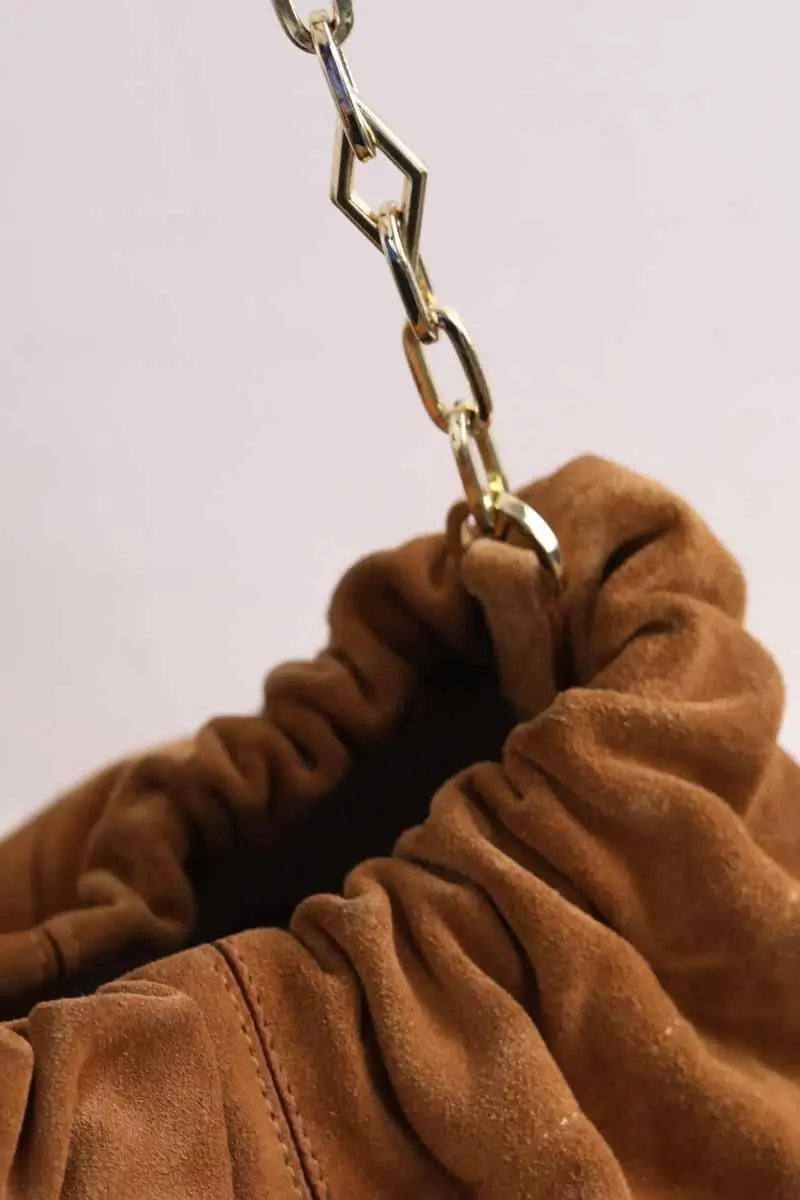 Sac à main Ba&Sh June Camel en Daim