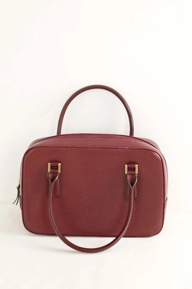 Sac à main Burberry Bordeaux en Cuir