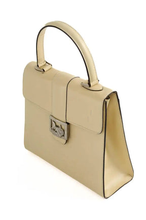 Sac à main Celine Crécy Beige en Cuir verni