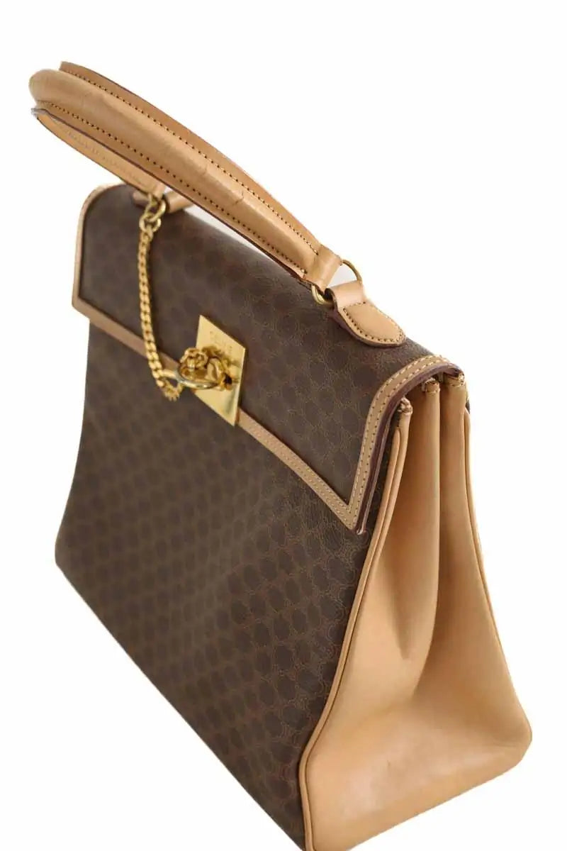 Sac à main Celine Gancini Macadam Marron en Cuir