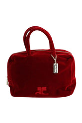 Sac à main Courrèges Rouge en Velours - Seconde Main