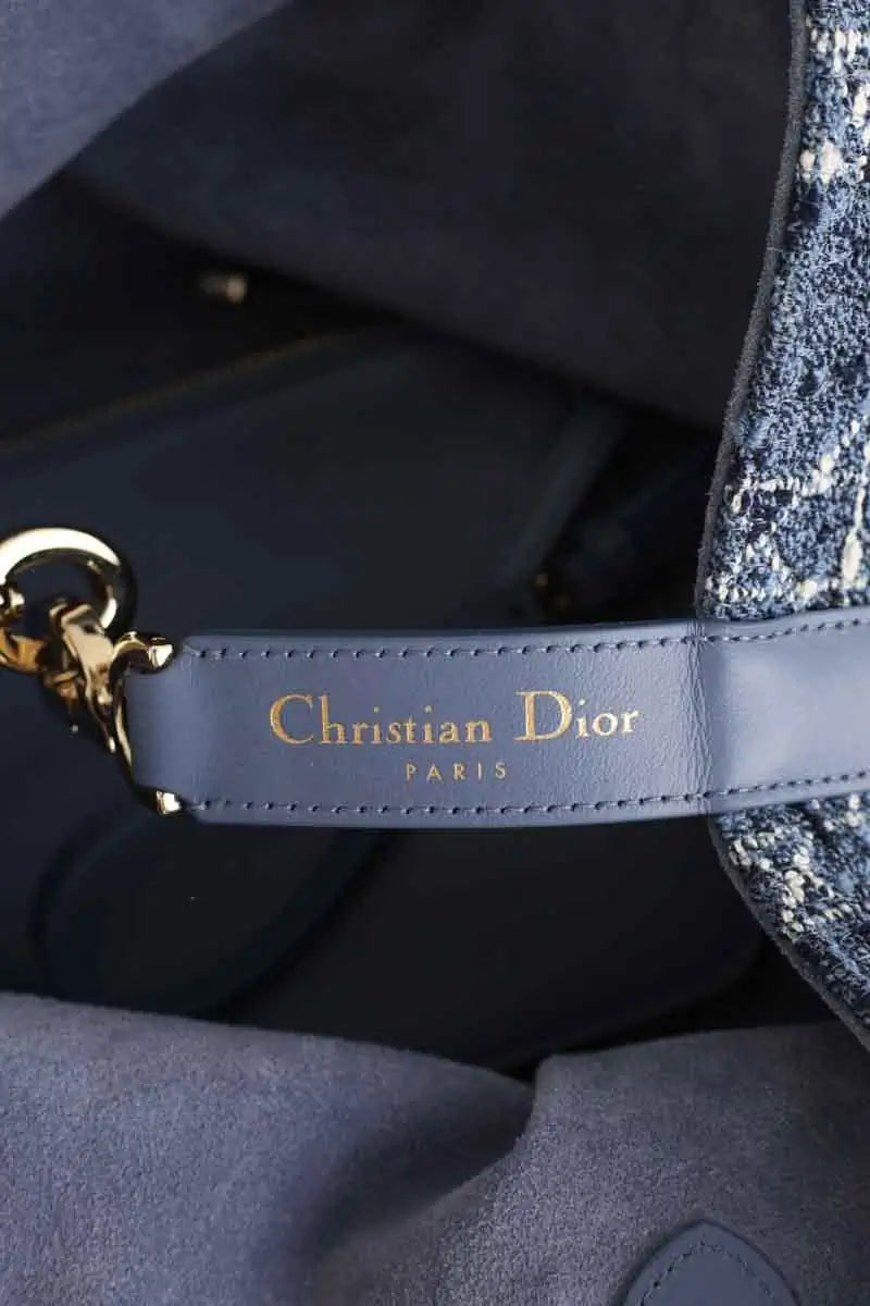 Sac à main Dior Toujours medium tweed Bleu en Tweed