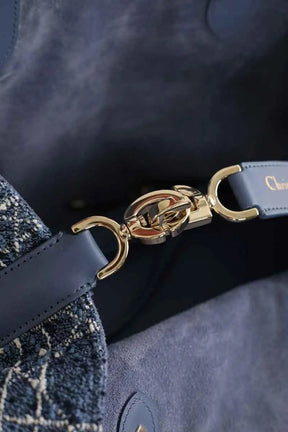 Sac à main Dior Toujours medium tweed Bleu en Tweed