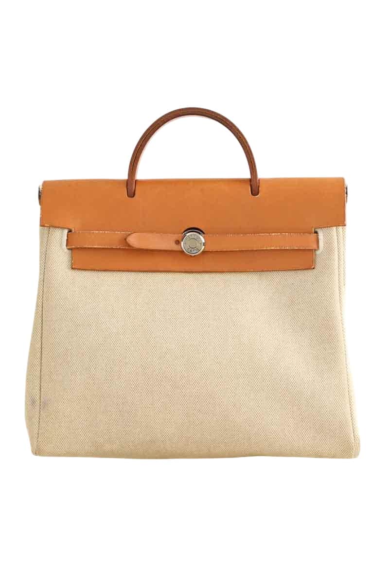 Sac à main Hermès Beige en Tissu - Seconde Main