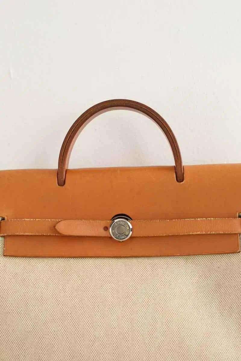 Sac à main Hermès Beige en Tissu
