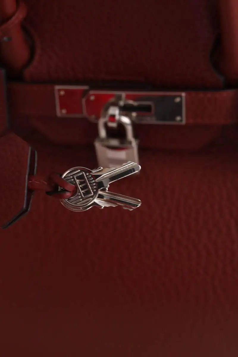 Sac à main Hermès Birkin 35 Bordeaux en Cuir
