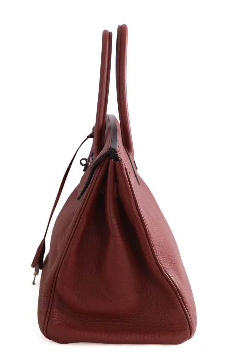 Sac à main Hermès Birkin 35 Bordeaux en Cuir