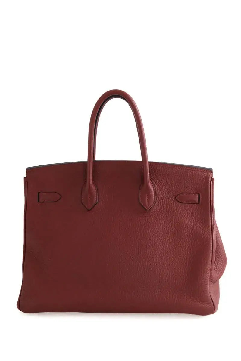 Sac à main Hermès Birkin 35 Bordeaux en Cuir