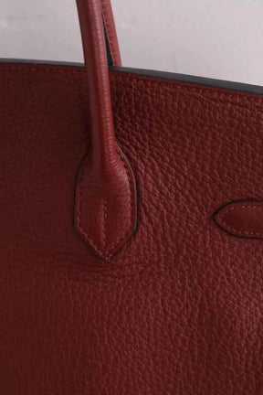 Sac à main Hermès Birkin 35 Bordeaux en Cuir