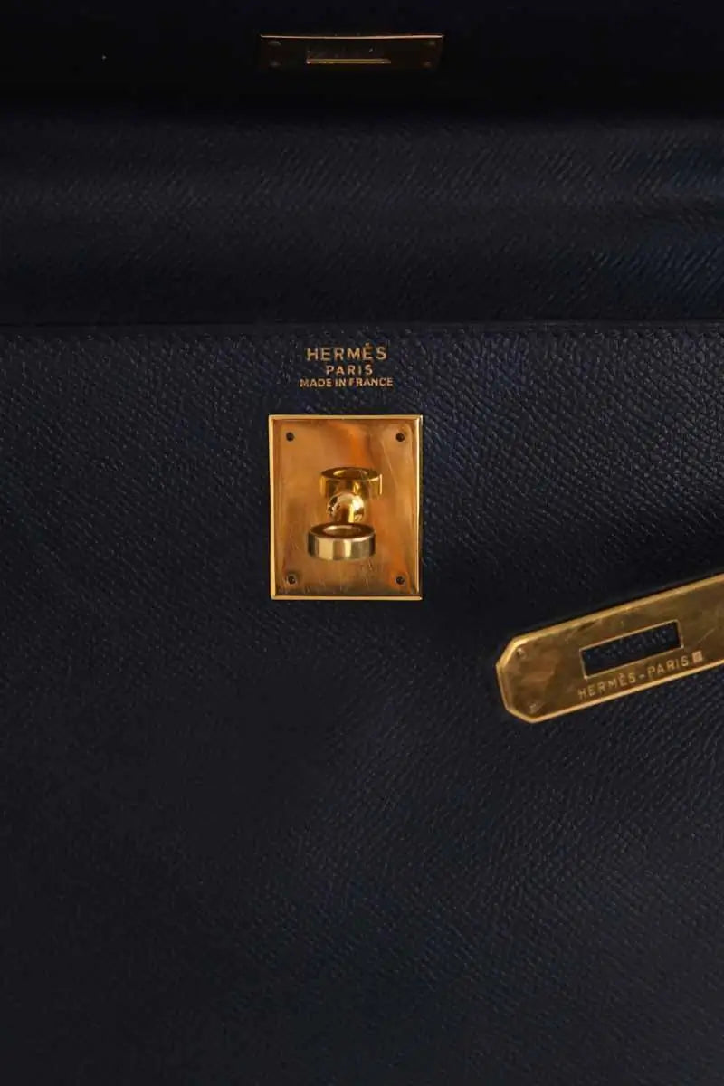 Sac à main Hermès Kelly 32 Bleu en Cuir