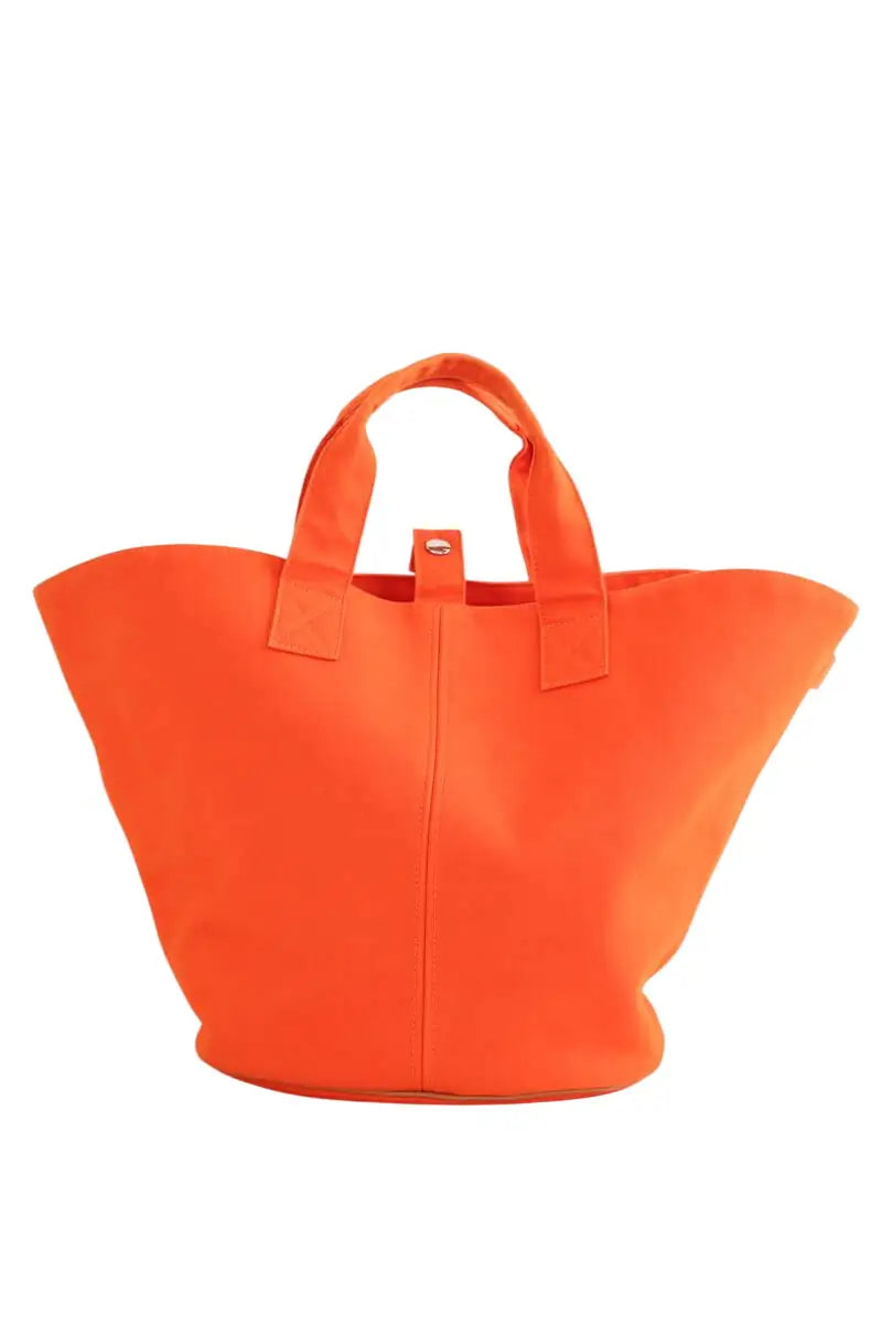 Sac à main Hermès Panier de Plage Orange en Coton - Seconde Main