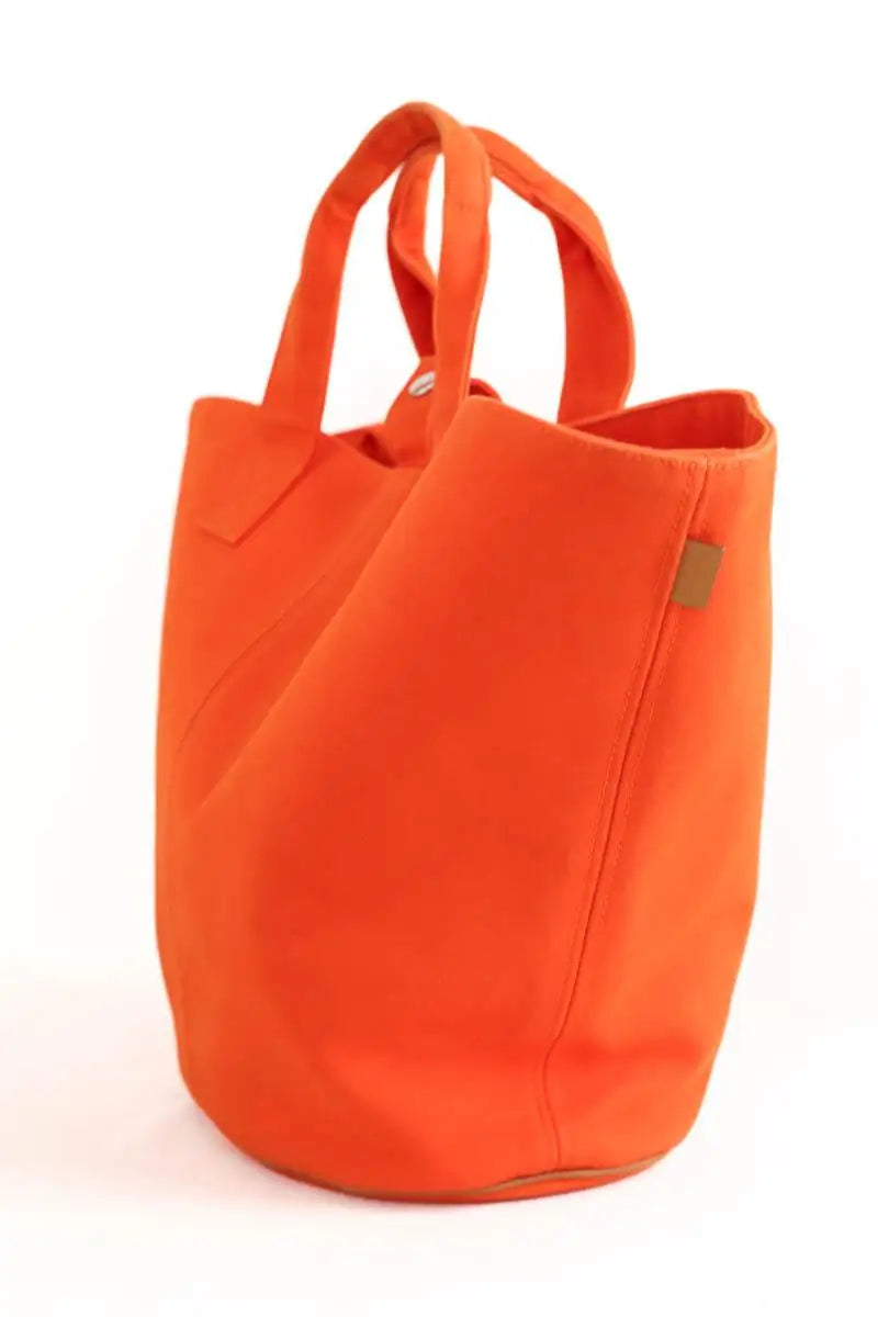Sac à main Hermès Panier de Plage Orange en Coton