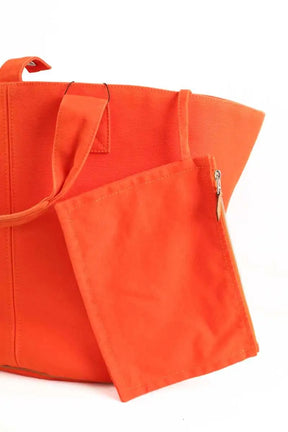 Sac à main Hermès Panier de Plage Orange en Coton